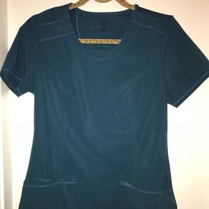 Cherokee Infinity Caribbean blue scrub top